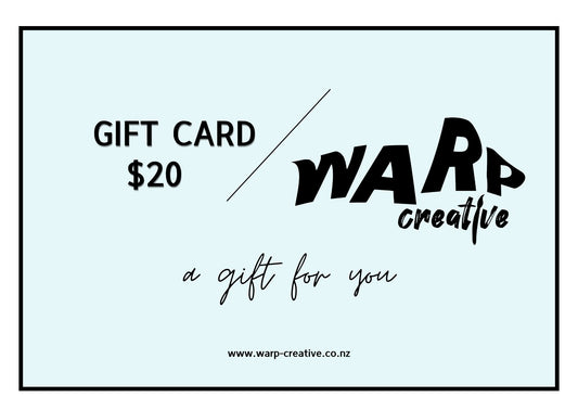 Warp Creative gift card $20